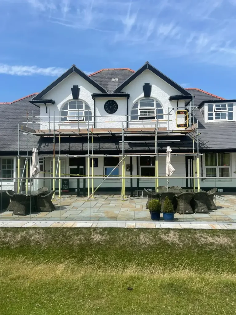 Multi-lift scaffold around a large property in South Wales